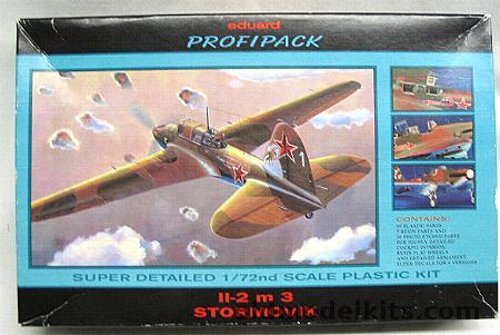 Eduard 1/72 Il-2 m 3 Stormovik Profipack with Resin and Photoetched Details, 7011 plastic model kit
